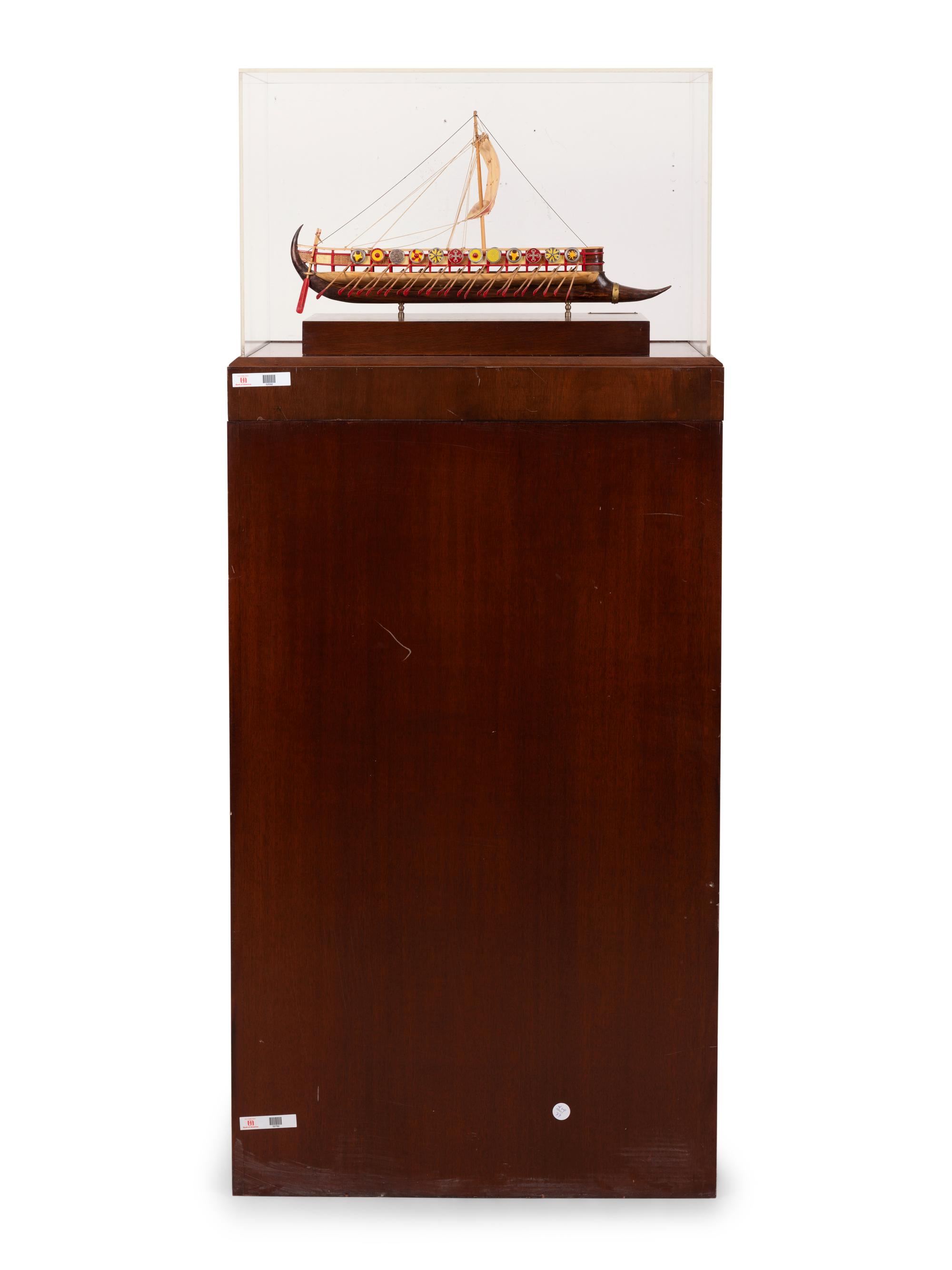 A Cased Model of a Phoenician Bireme