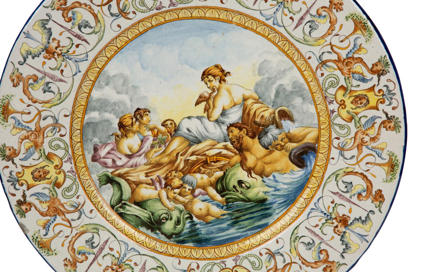 A Pair of Italian Majolica Chargers — 20TH CENTURY
