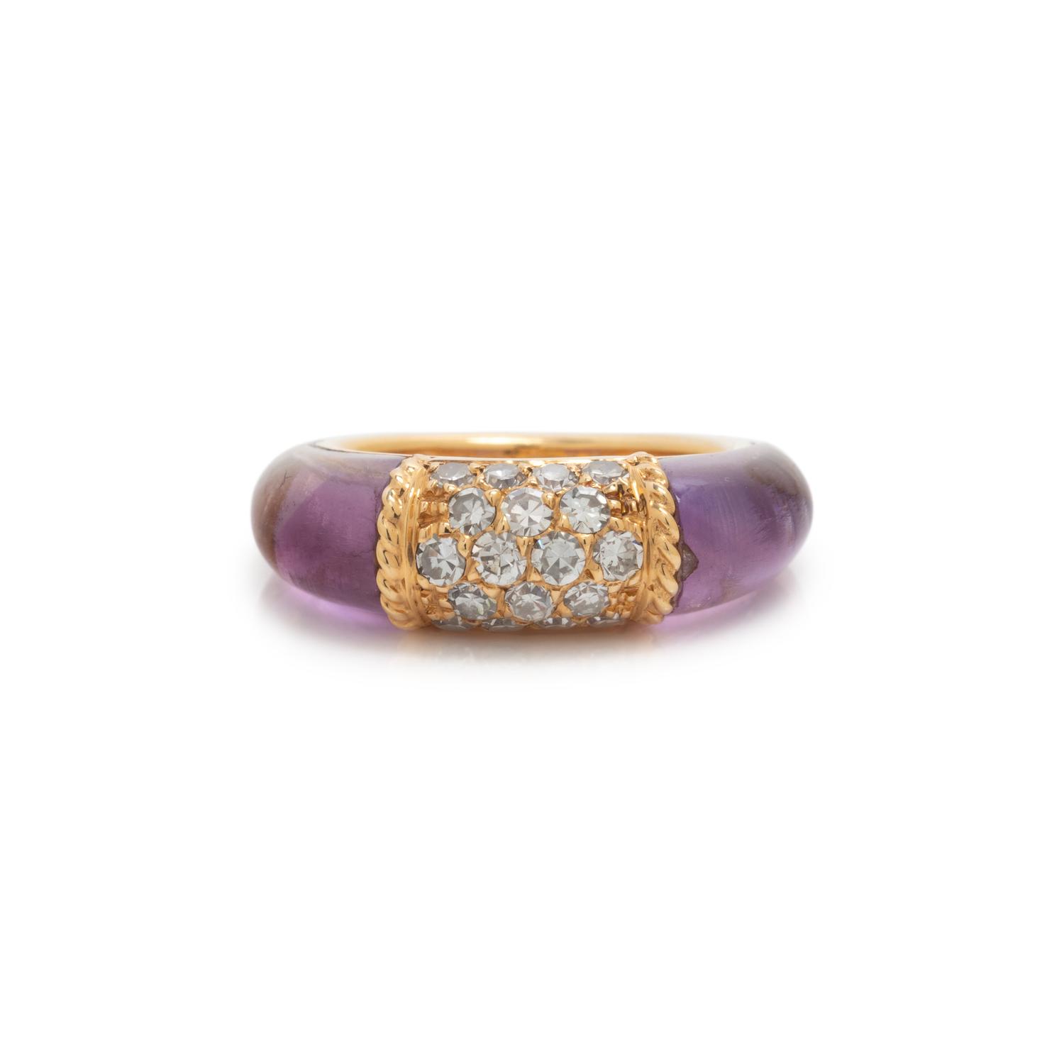 VAN CLEEF & ARPELS, AMETHYST AND DIAMOND 'PHILIPPINE' RING