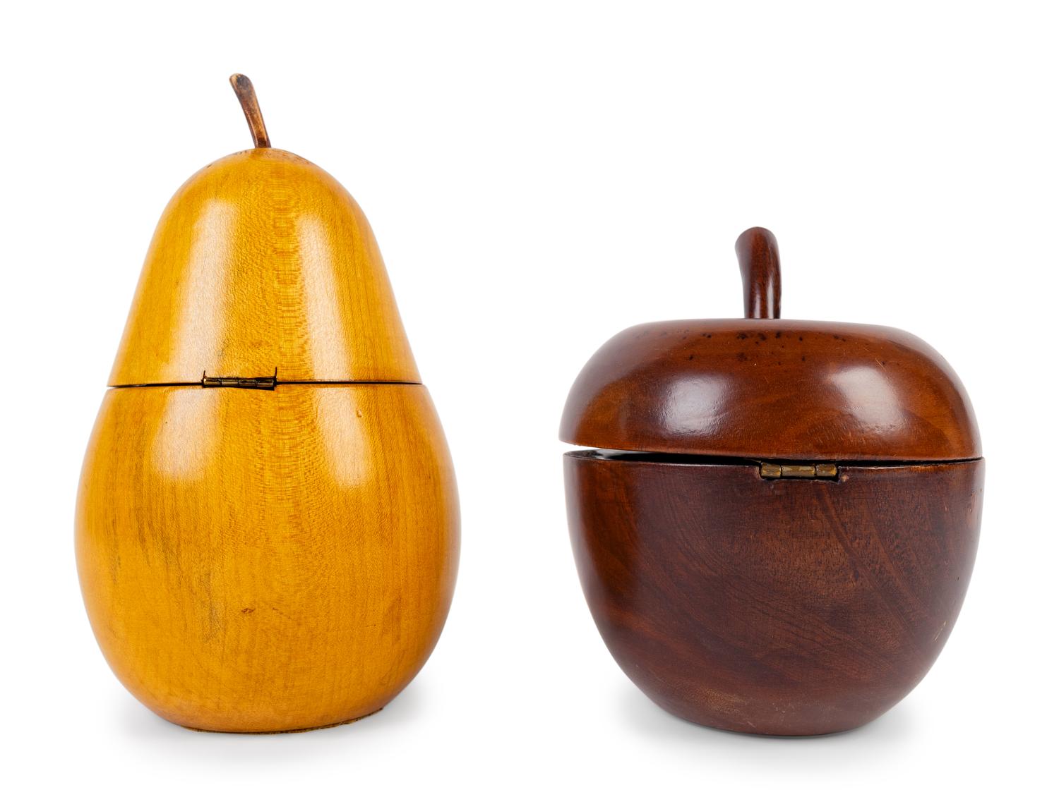 Two Regency Fruit-Form Tea Caddies — EARLY 19TH CENTURY