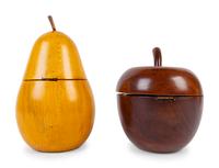 Two Regency Fruit-Form Tea Caddies — EARLY 19TH CENTURY
