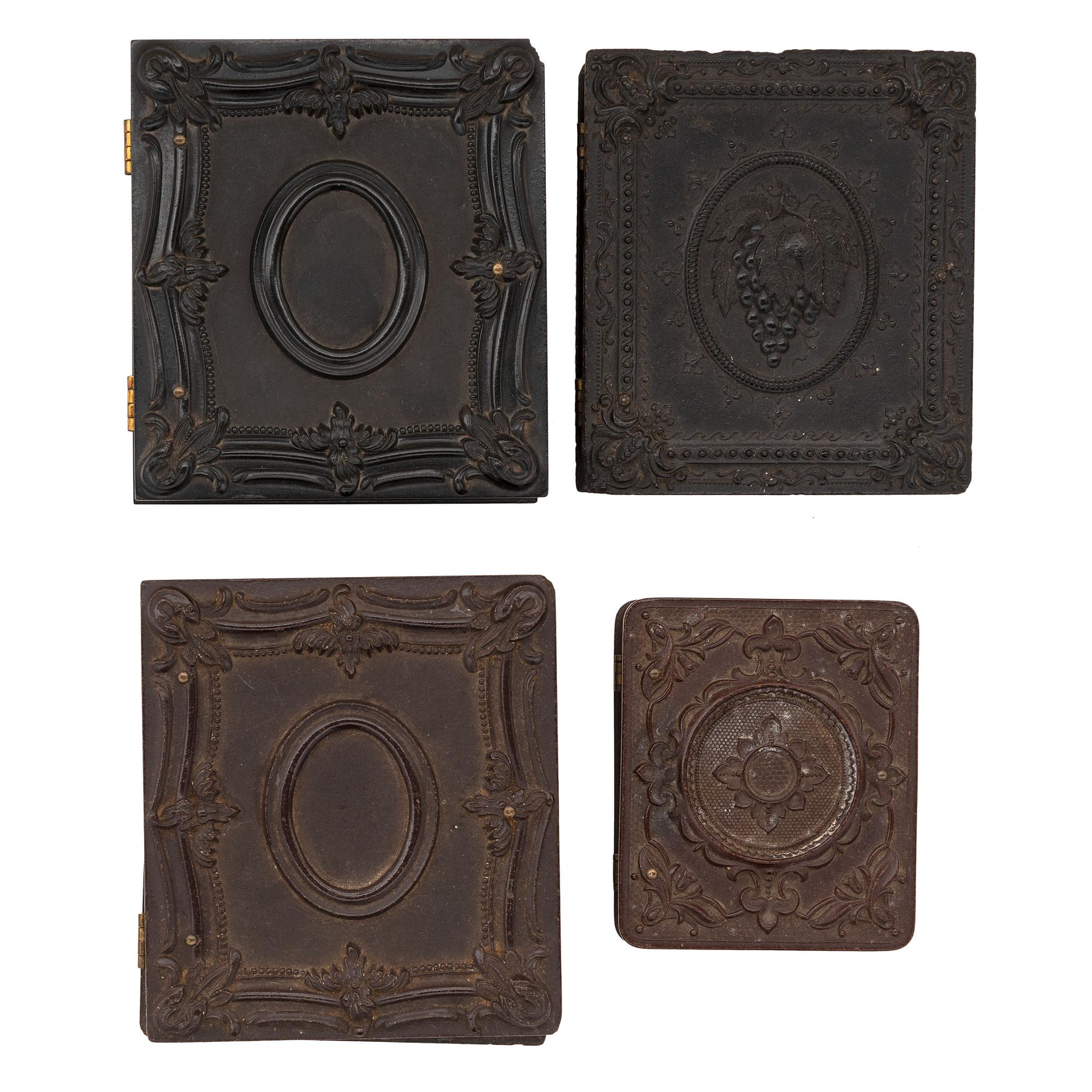 [EARLY PHOTOGRAPHY - PORTRAITURE]. An assorted group of 15 ambrotypes and tintypes featuring men, women, and children, including: