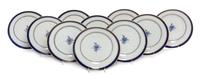A Set of Ten Chinese Export Porcelain Plates Diameter 7 3/4 inches. — 18TH/19TH CENTURY