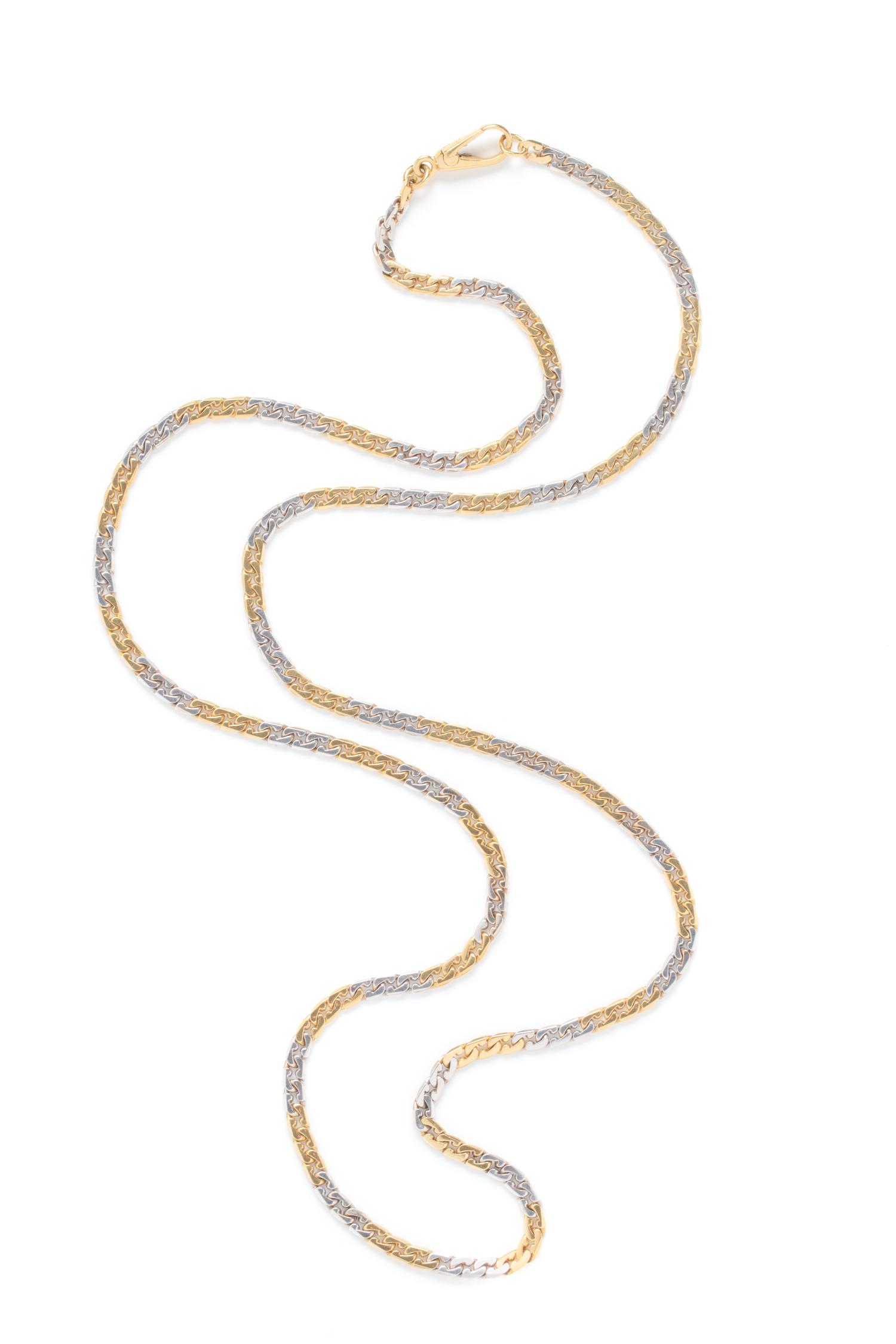 VAN CLEEF & ARPELS, BICOLOR GOLD LONGCHAIN NECKLACE