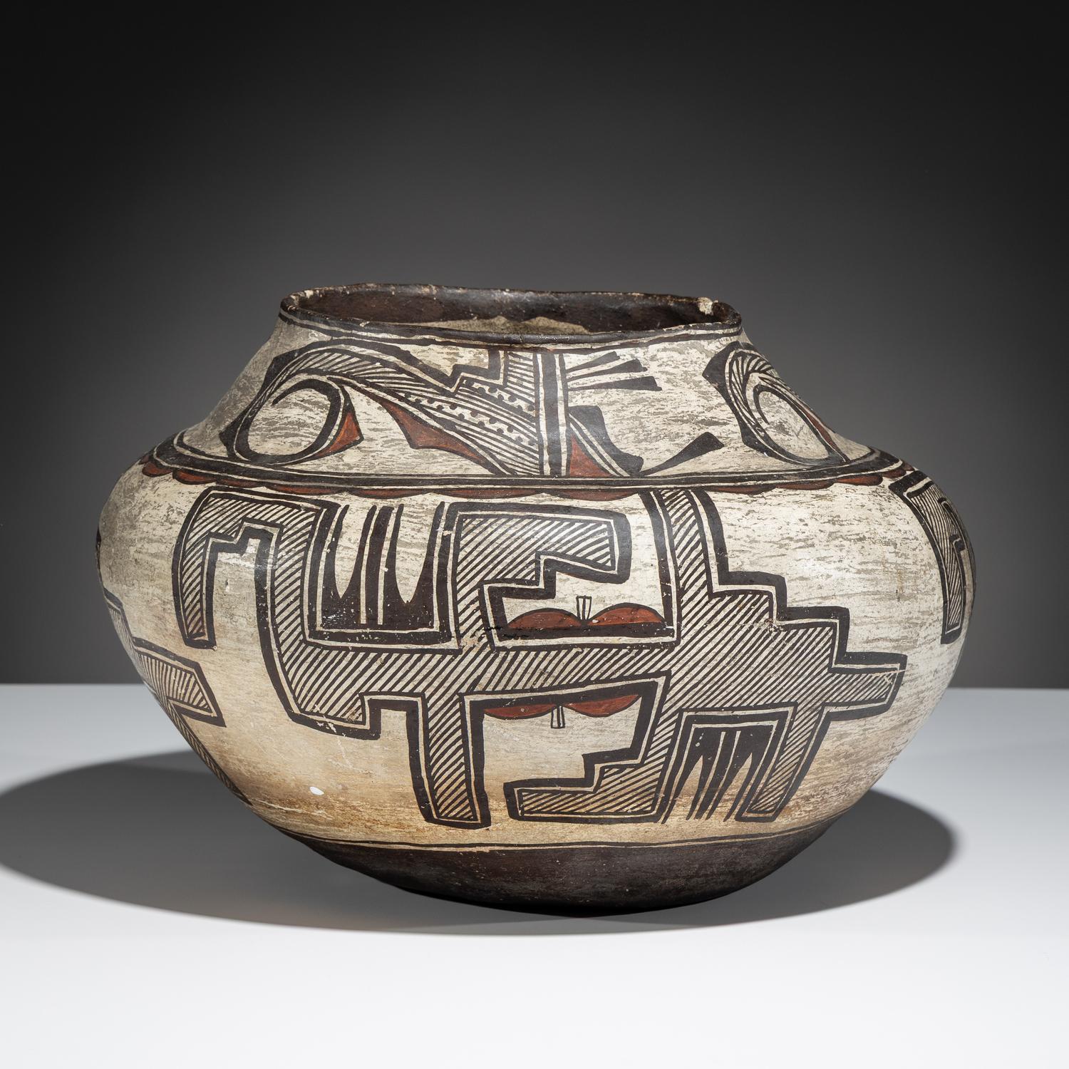 Zuni Polychrome Pottery Olla