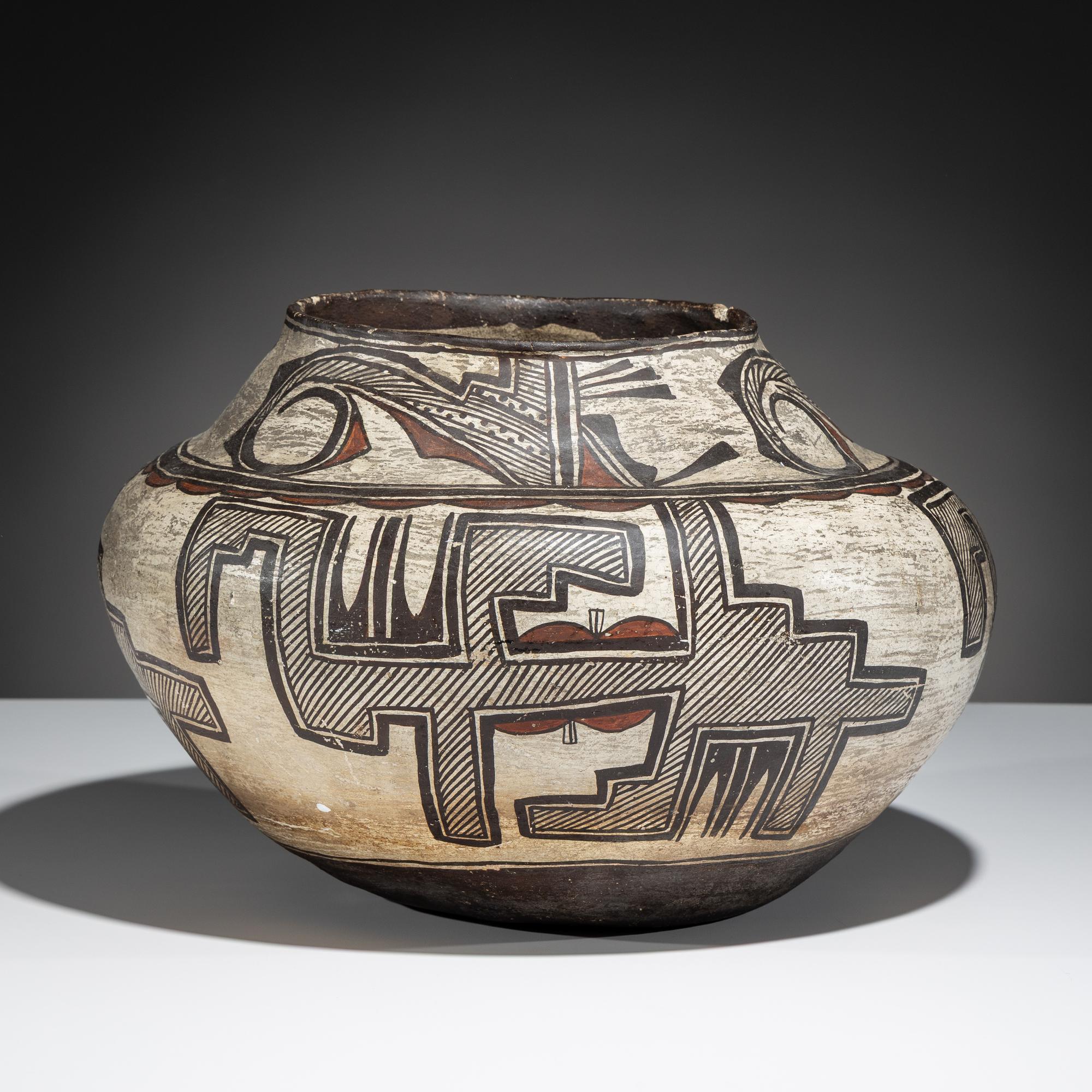Zuni Polychrome Pottery Olla