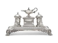 A Victorian Sterling Silver Standish