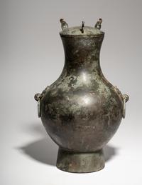 An Archaic Bronze Covered Hu Vessel