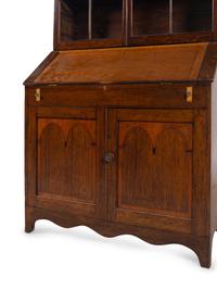 A George III Oak Secretary Bookcase
