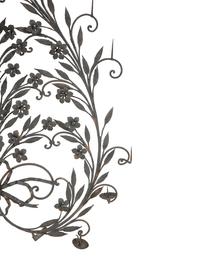 A Mizner Wrought Iron Floral and Foliate Wall Sconce