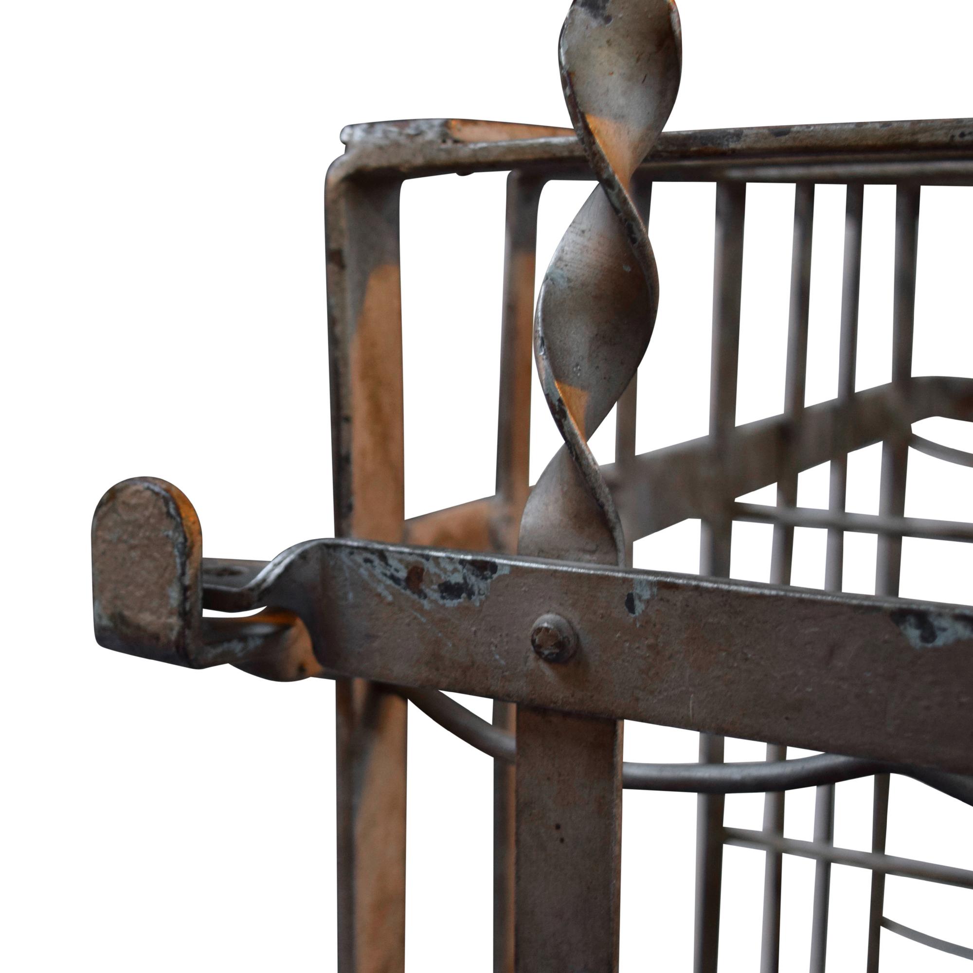 A Metal Wine Safe 23.5" W x 23" D x 44.5" — France, 19th Century