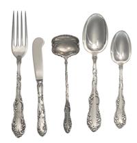 An American Silver Flatware Service, Towle Silversmiths, Newburyport, MA, Old English pattern, comprising: 12 dinner forks 18 salad for