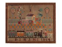 Three American Needlework Pictures