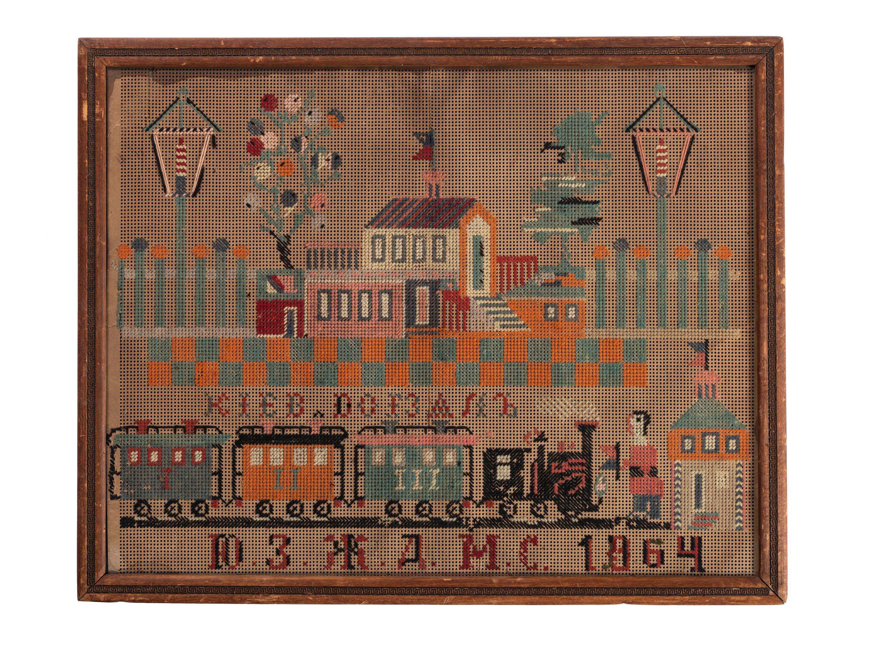Three American Needlework Pictures