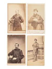 [LINCOLN]. 15 CDVs of Generals and other officers wearing Lincoln mourning pins and bands incl. General LOGAN & Admiral FARRAGUT.