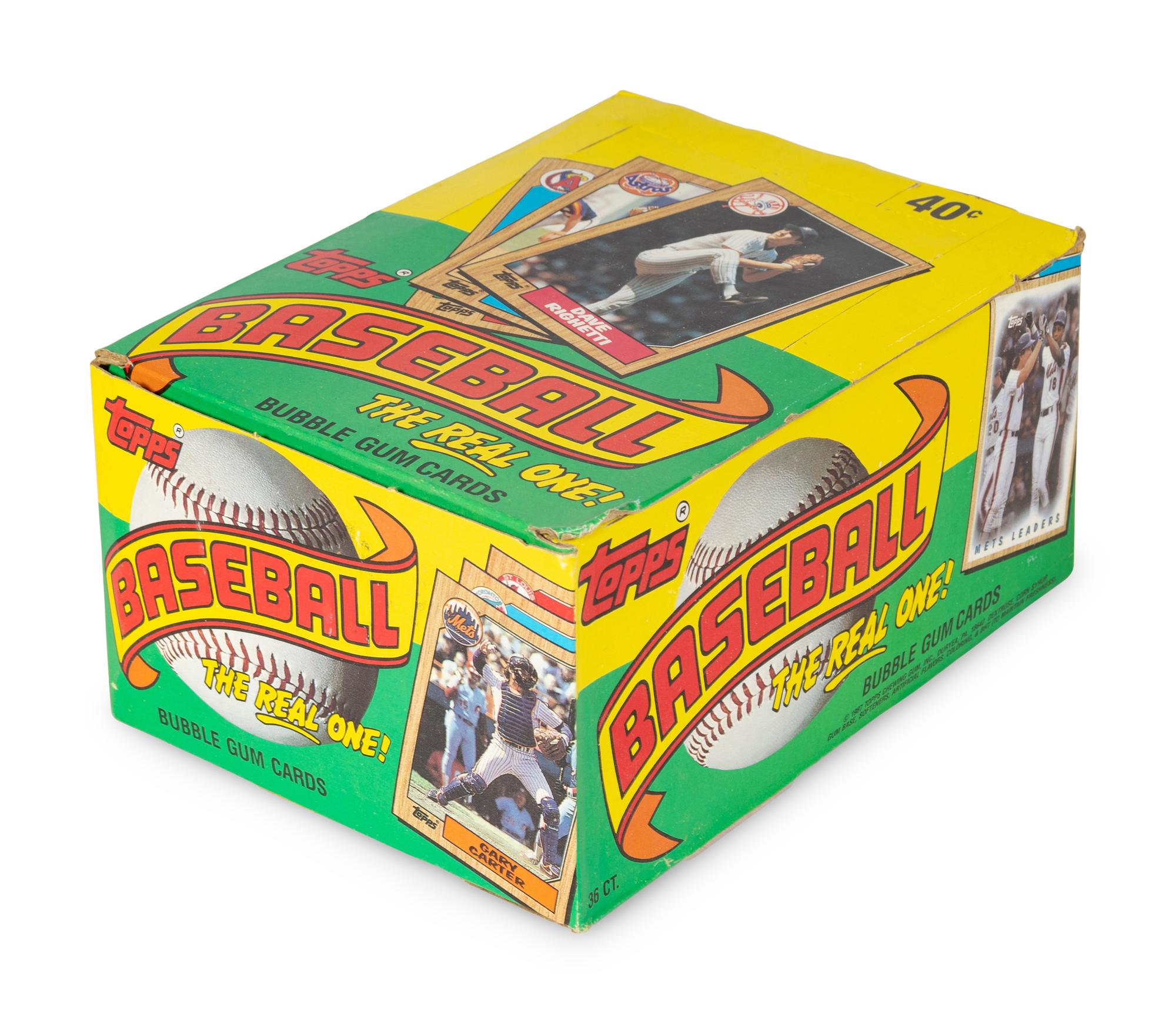 A Group of 20 Case Fresh Wax Boxes of 1987 Topps Baseball Cards