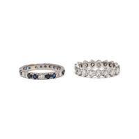 COLLECTION OF DIAMOND AND SAPPHIRE ETERNITY BANDS