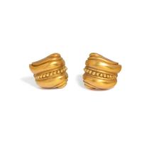 KIESELSTEIN-CORD, YELLOW GOLD EARCLIPS