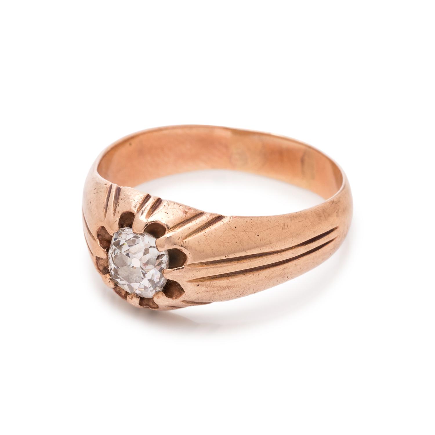 ROSE GOLD AND DIAMOND RING