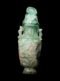 Three Chinese Green Hardstone Carvings