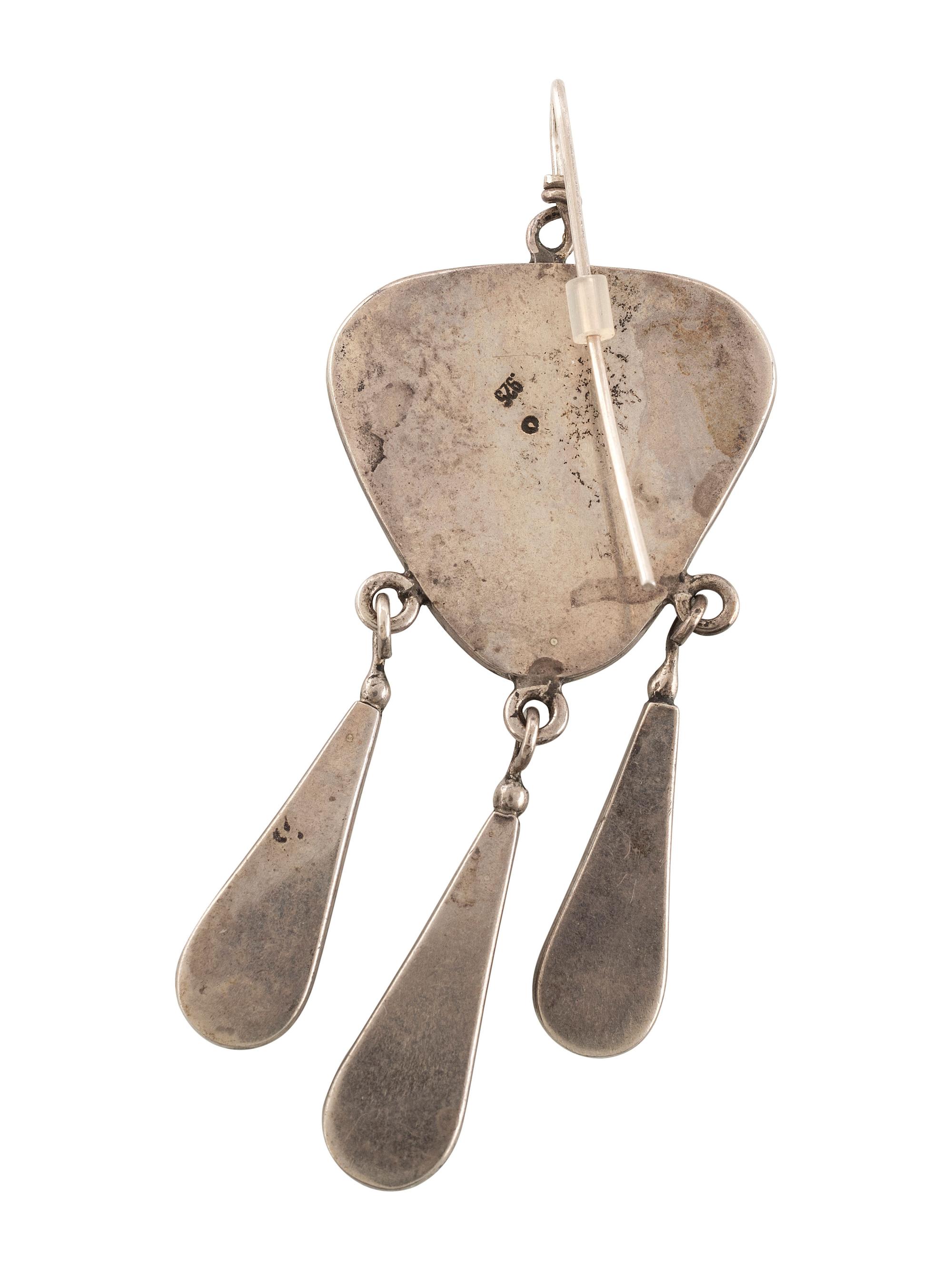 Southwestern Silver and Mosaic Inlay Hook Earrings and Ring