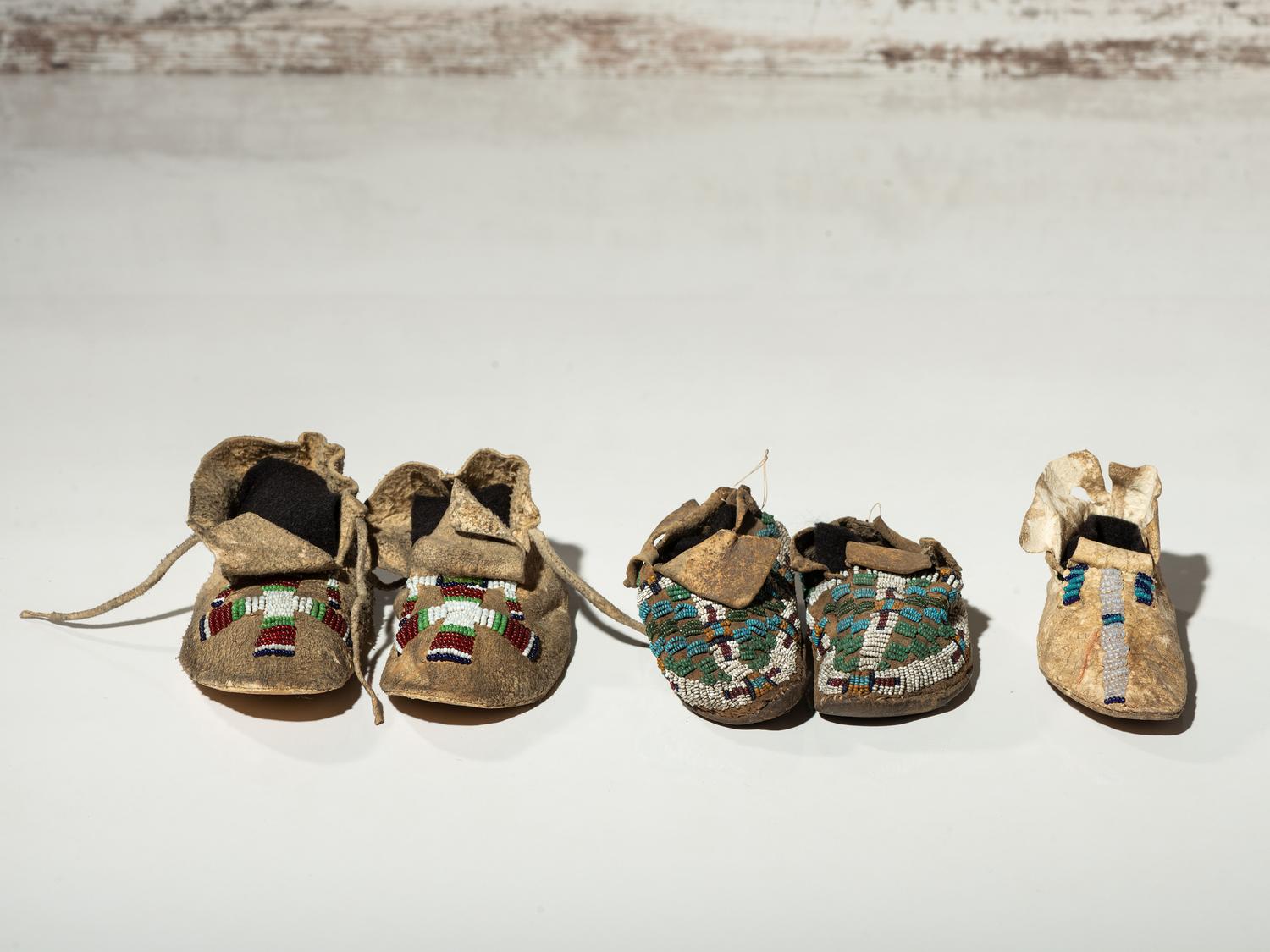 Group of Cheyenne Child's Moccasins