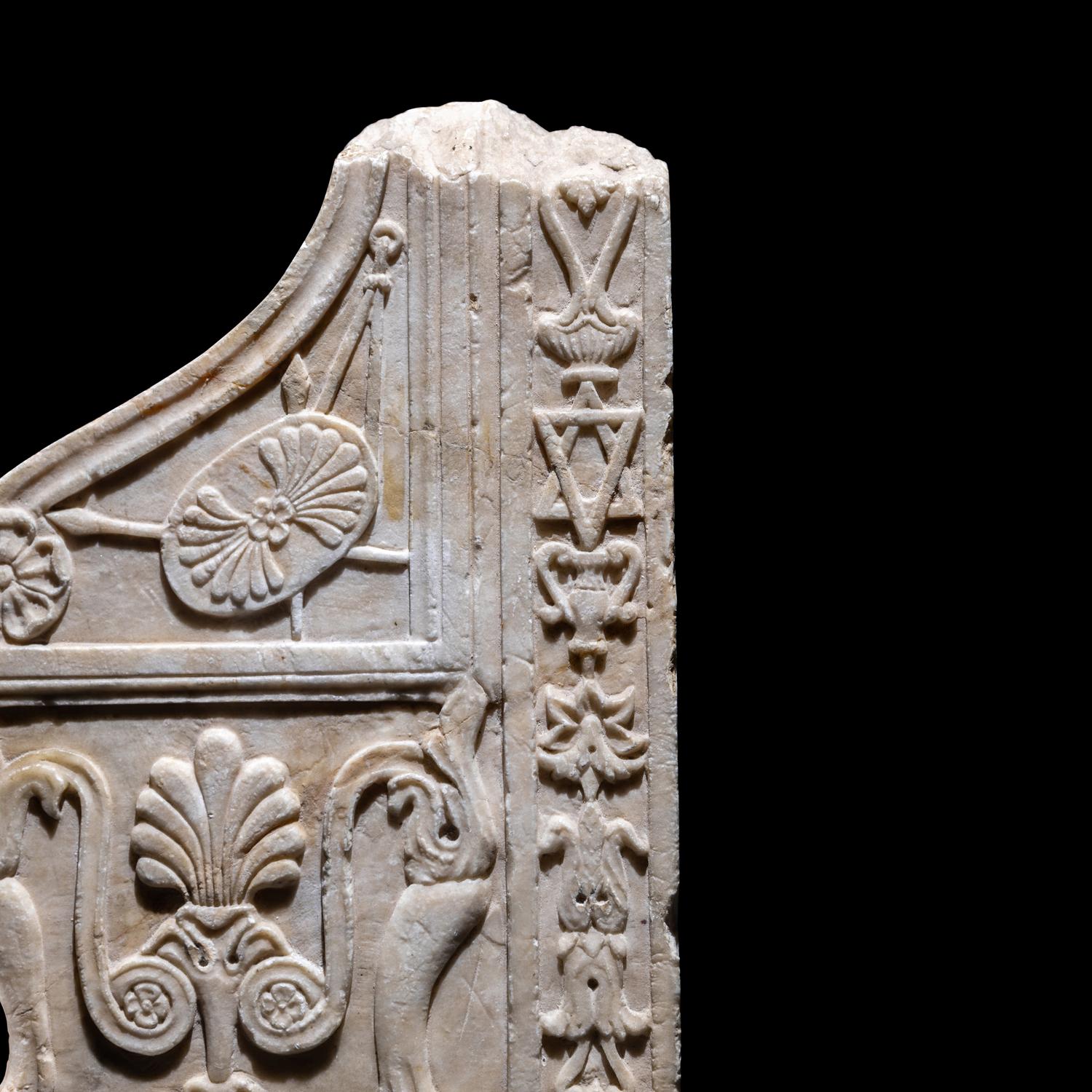 A Roman Marble Side Panel from a Throne