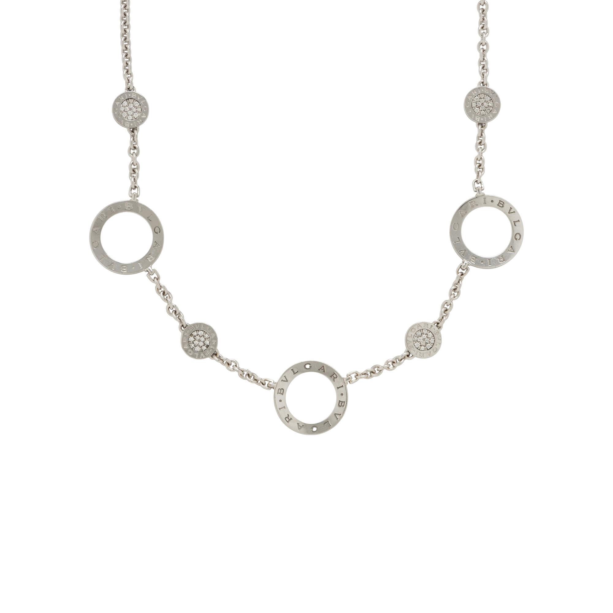 Bulgari, 'Bulgari Bulgari' White Gold and Diamond Necklace
