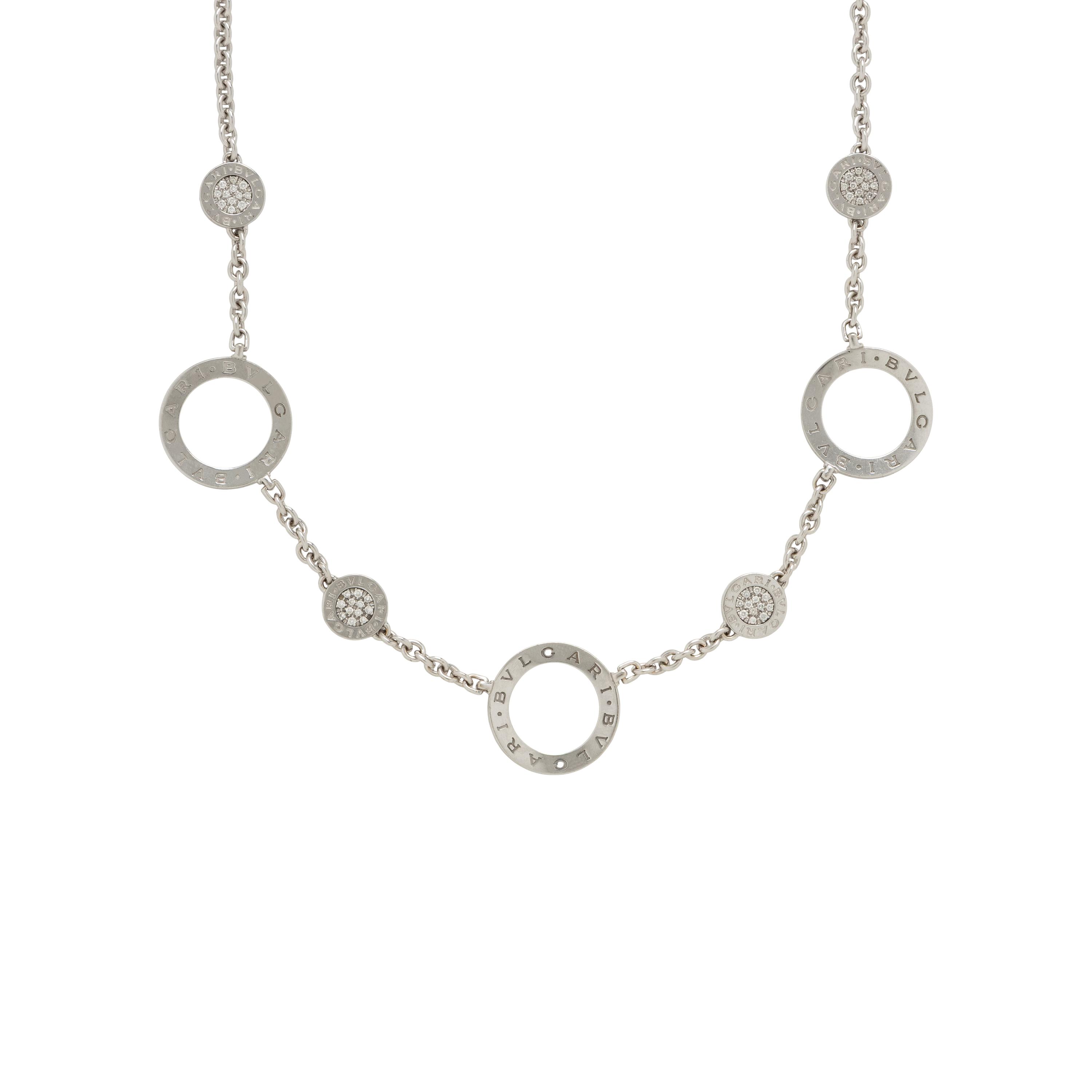 Bulgari, 'Bulgari Bulgari' White Gold and Diamond Necklace