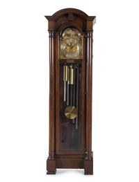 A Waltham Mahogany Four-Tube Tall Case Clock