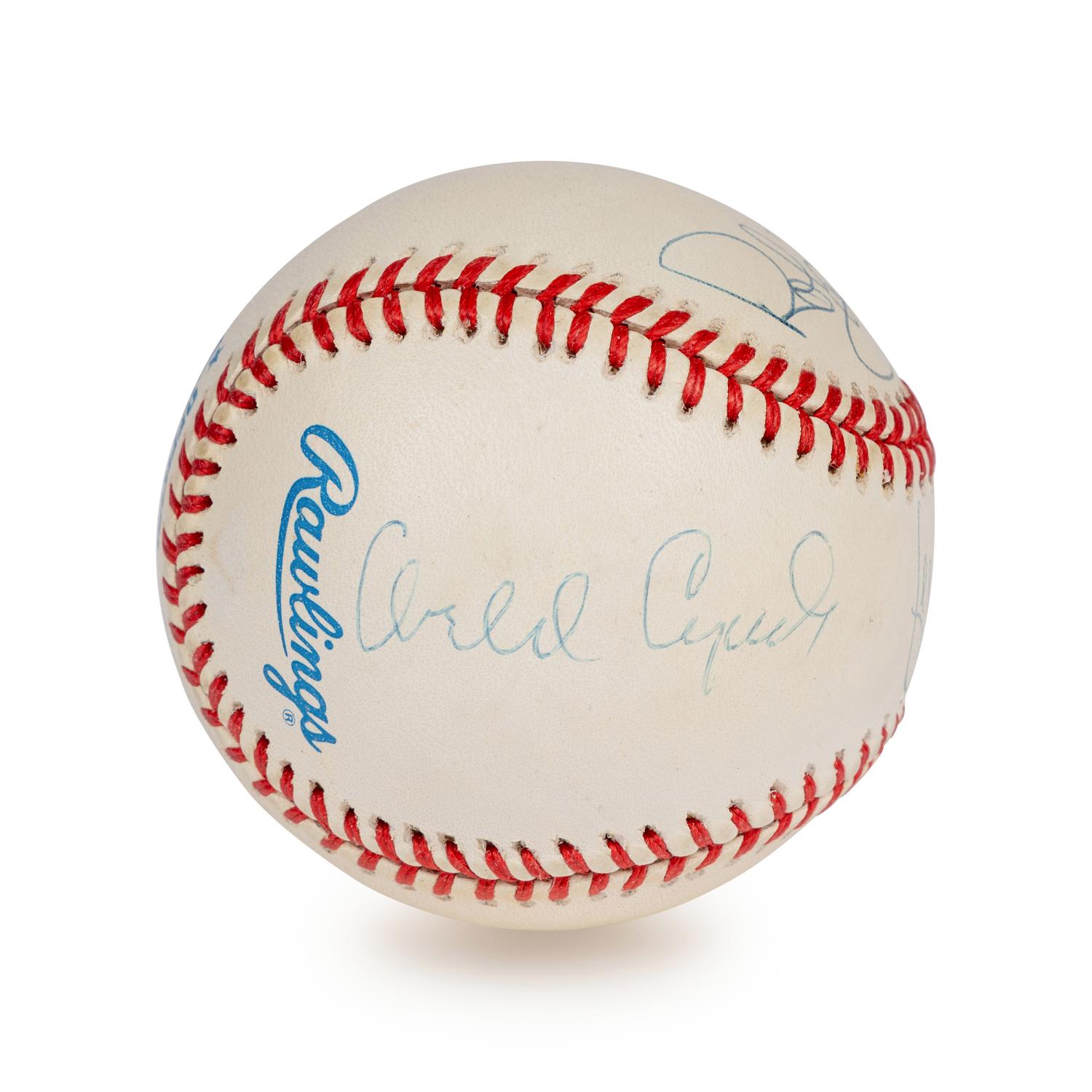 A Nolan Ryan, George Brett, Robin Yount and Orlando Cepeda 1999 Hall of Fame Signed Autograph Limited Edition Baseball (Beckett Authentication Services Letter)