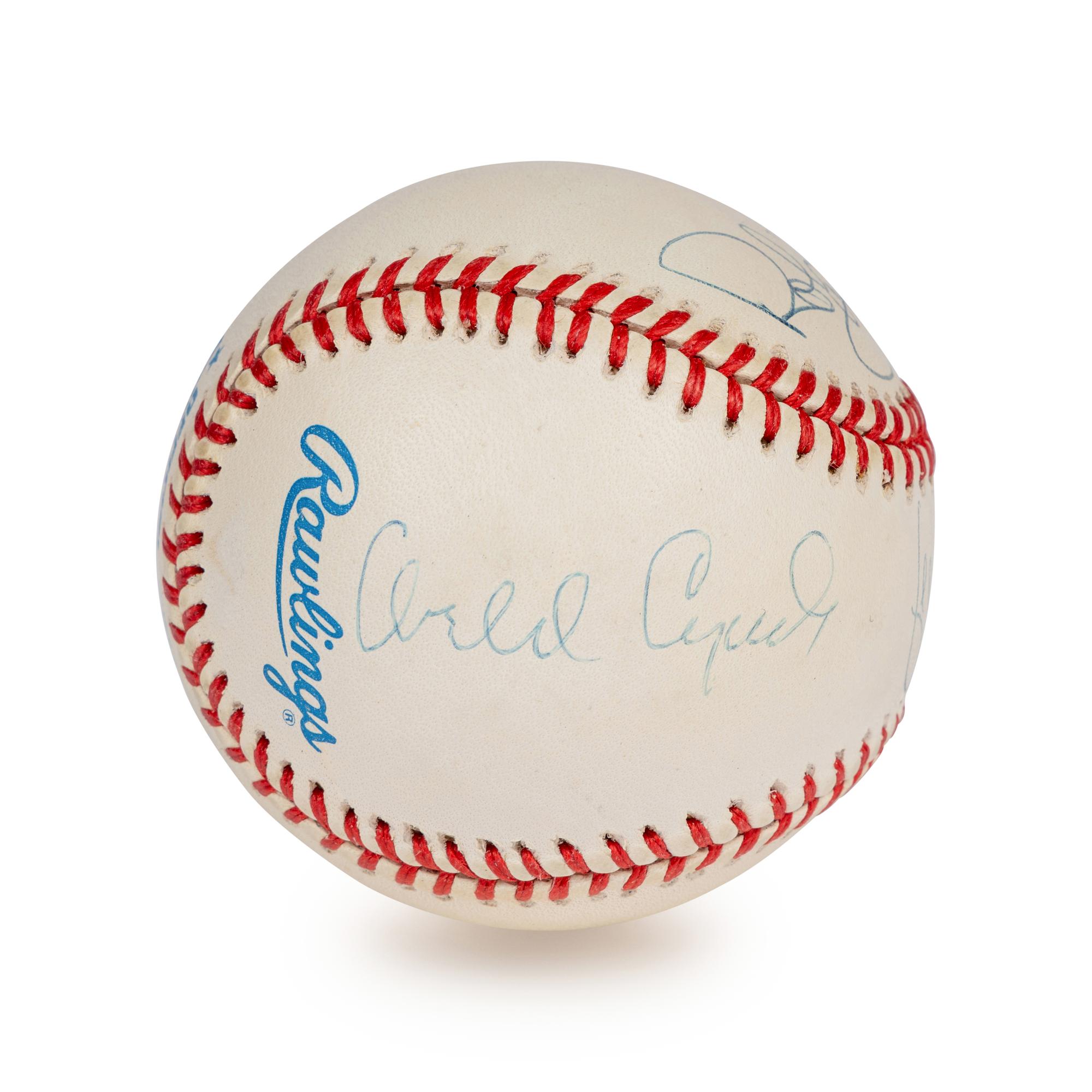A Nolan Ryan, George Brett, Robin Yount and Orlando Cepeda 1999 Hall of Fame Signed Autograph Limited Edition Baseball (Beckett Authentication Services Letter)