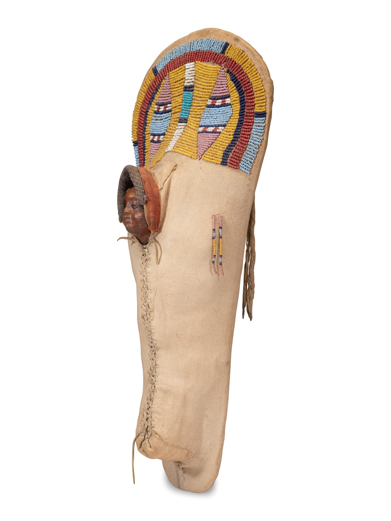 Bannock Beaded Hide Doll Cradle