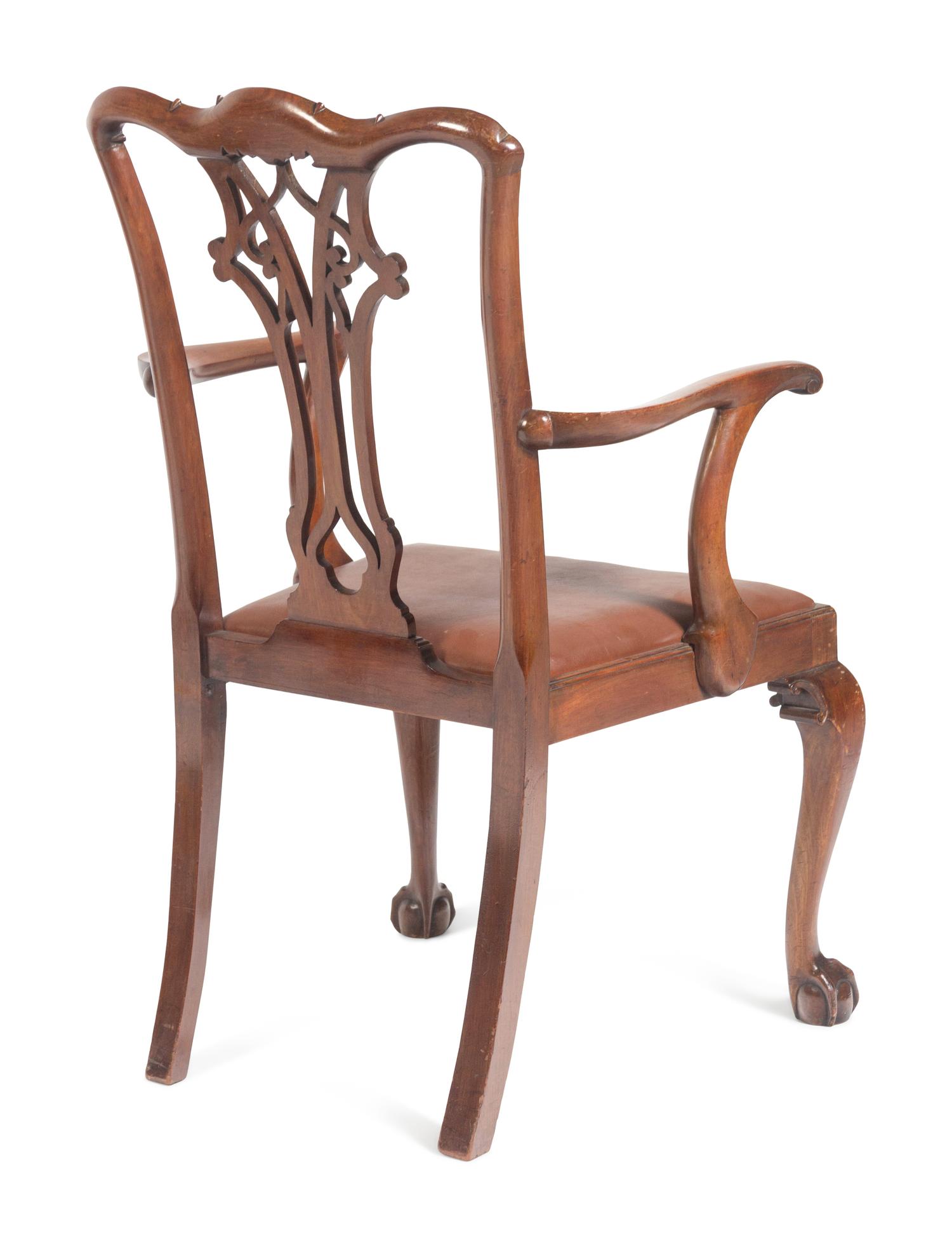 A Pair of George III Style Mahogany Armchairs