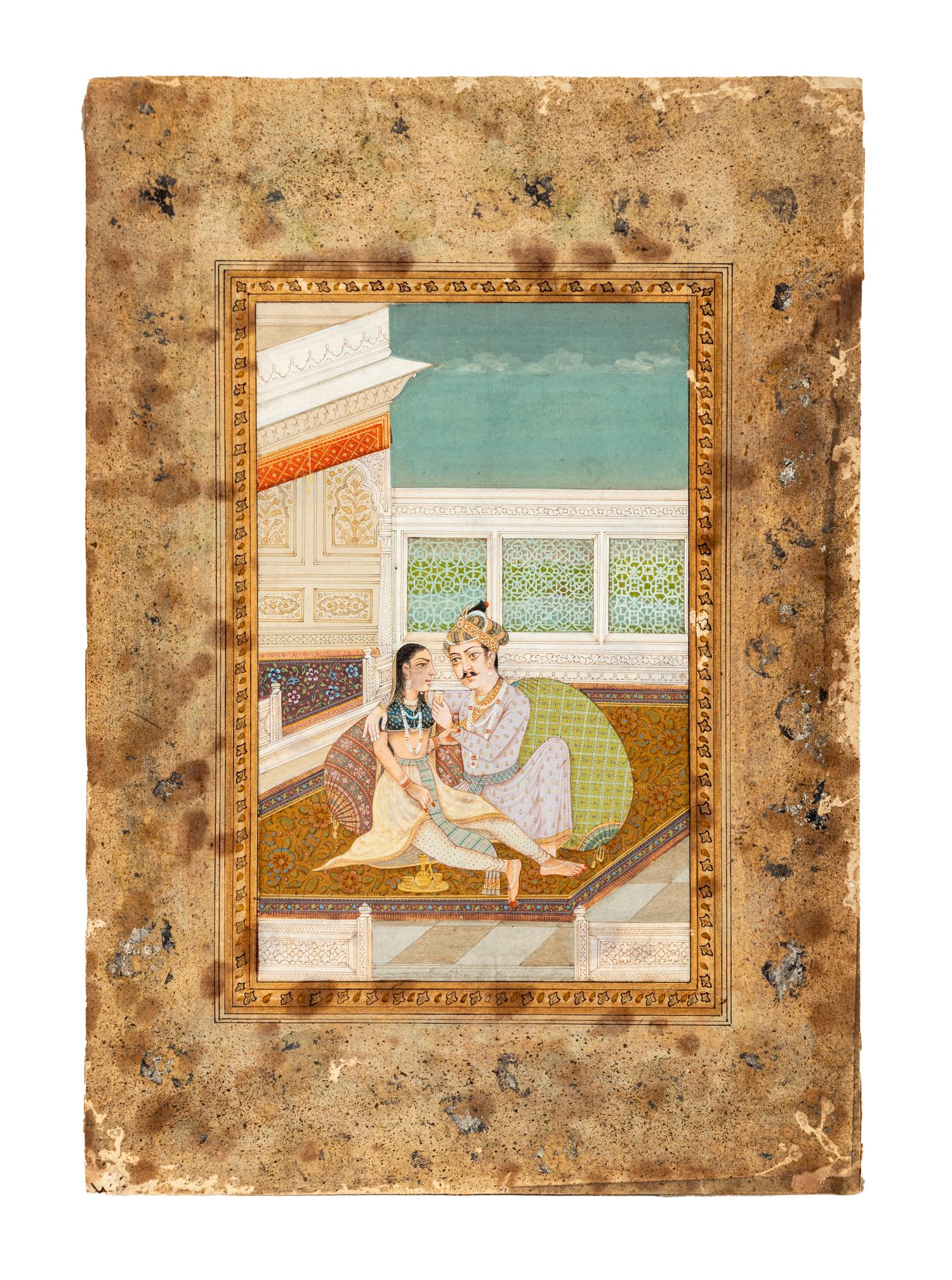 Three Indian Illustrated Manuscript Leaves