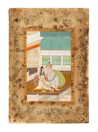 Three Indian Illustrated Manuscript Leaves