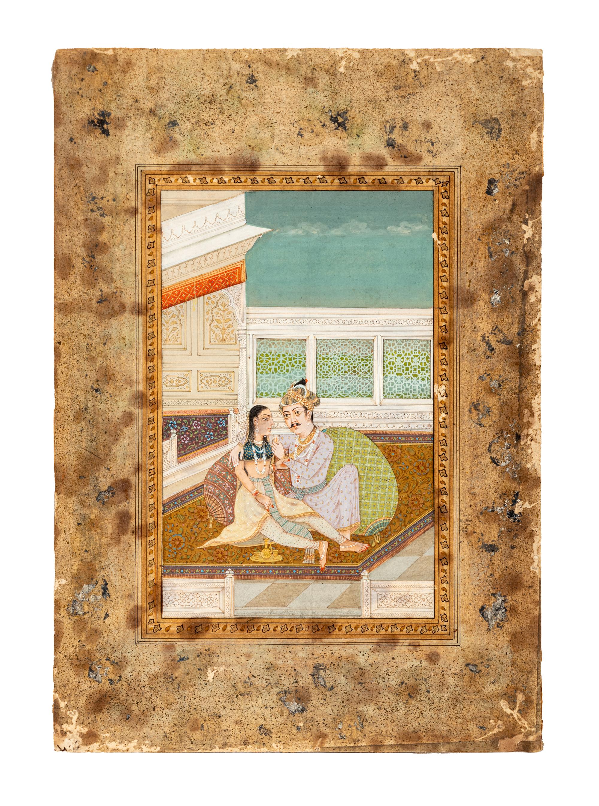 Three Indian Illustrated Manuscript Leaves
