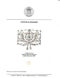 CARTIER, BELLE ÉPOQUE, DIAMOND, ENAMEL, AND PLATINUM 'PLAQUE DE COU', CIRCA 1905