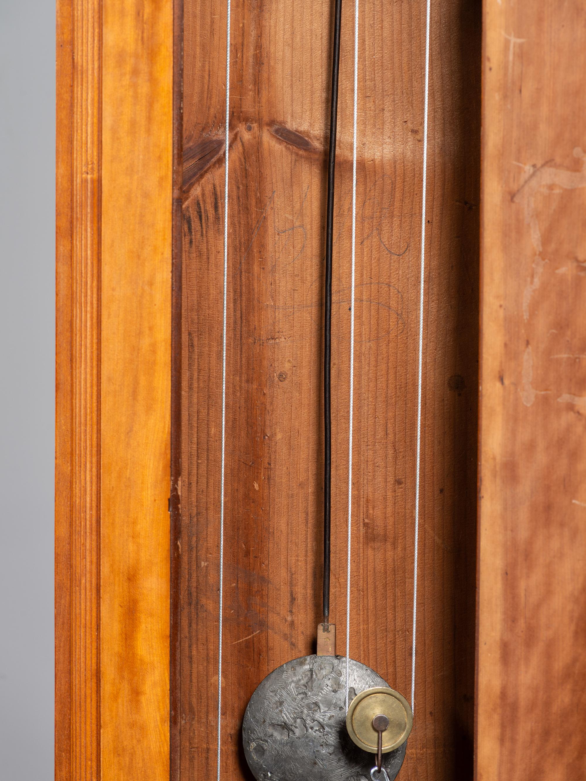 A Federal Cherrywood Tall Case Clock