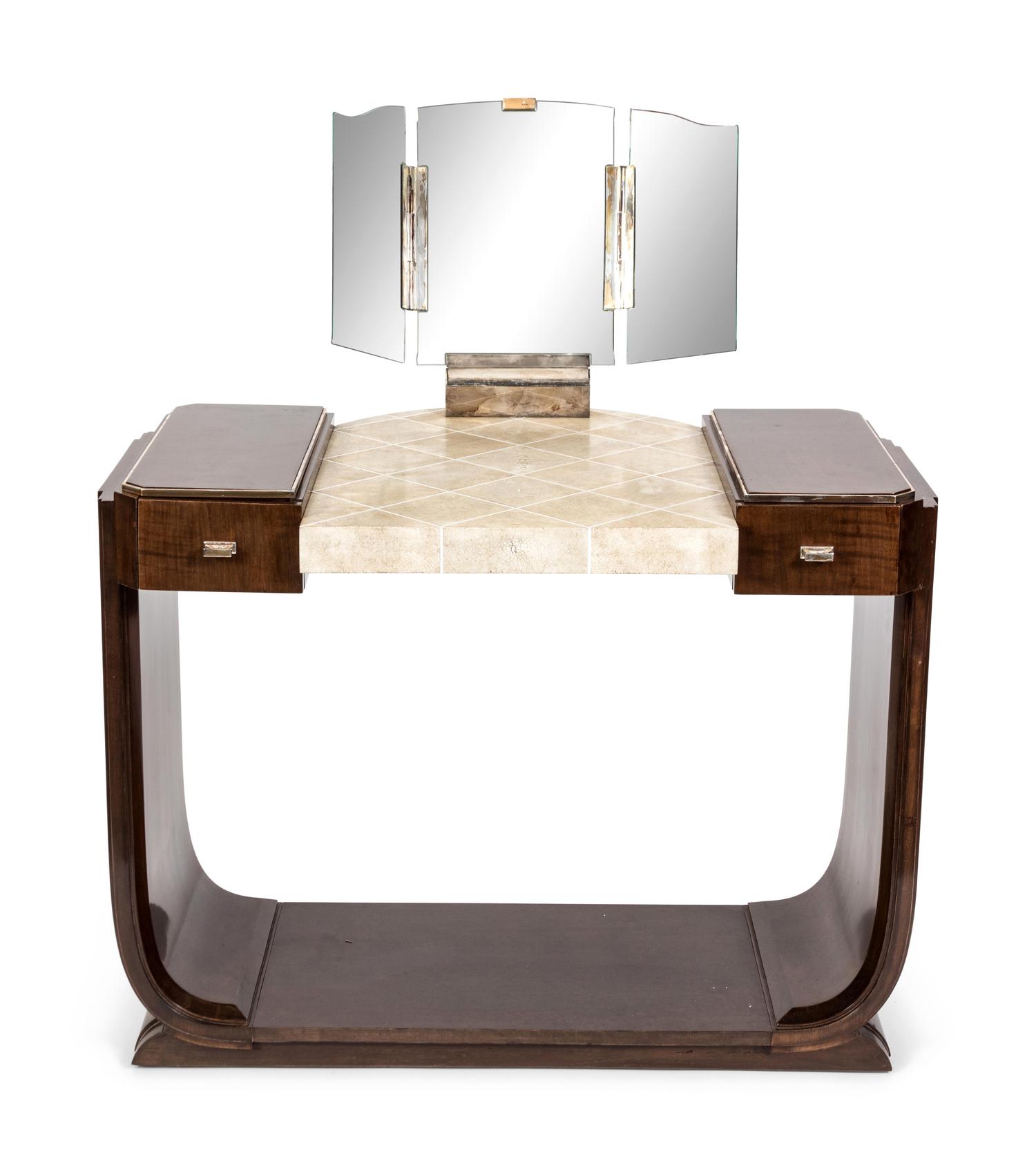 A French Art Deco Galuchat-Mounted Coiffeuse — CIRCA 1930