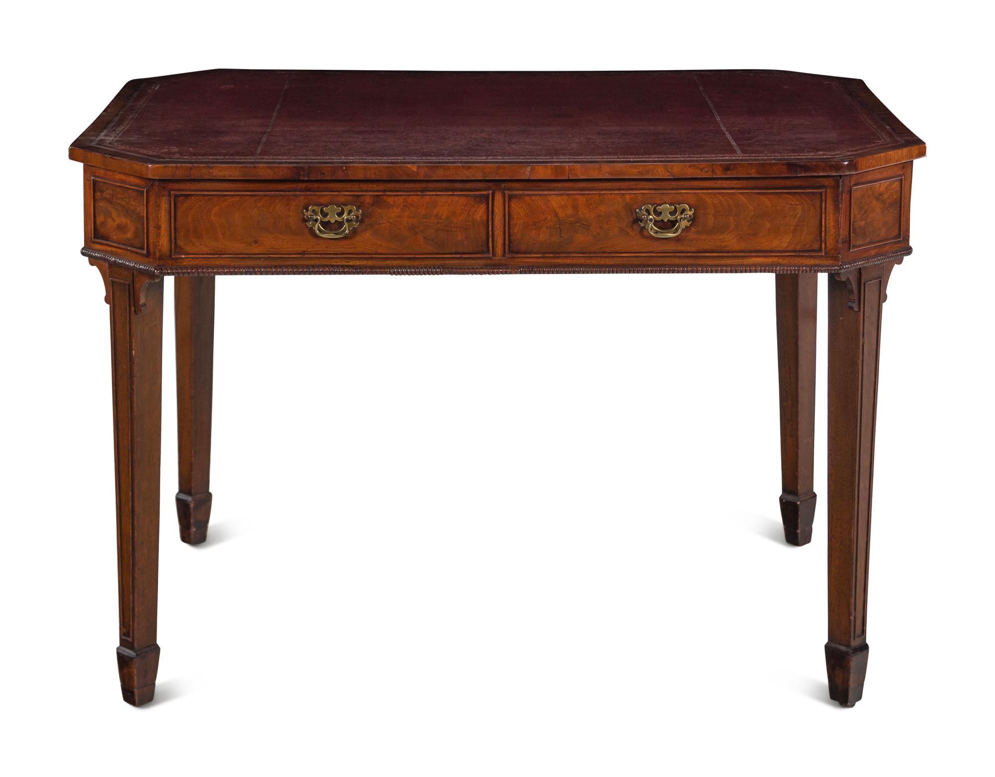 A George III Style Walnut Writing Table