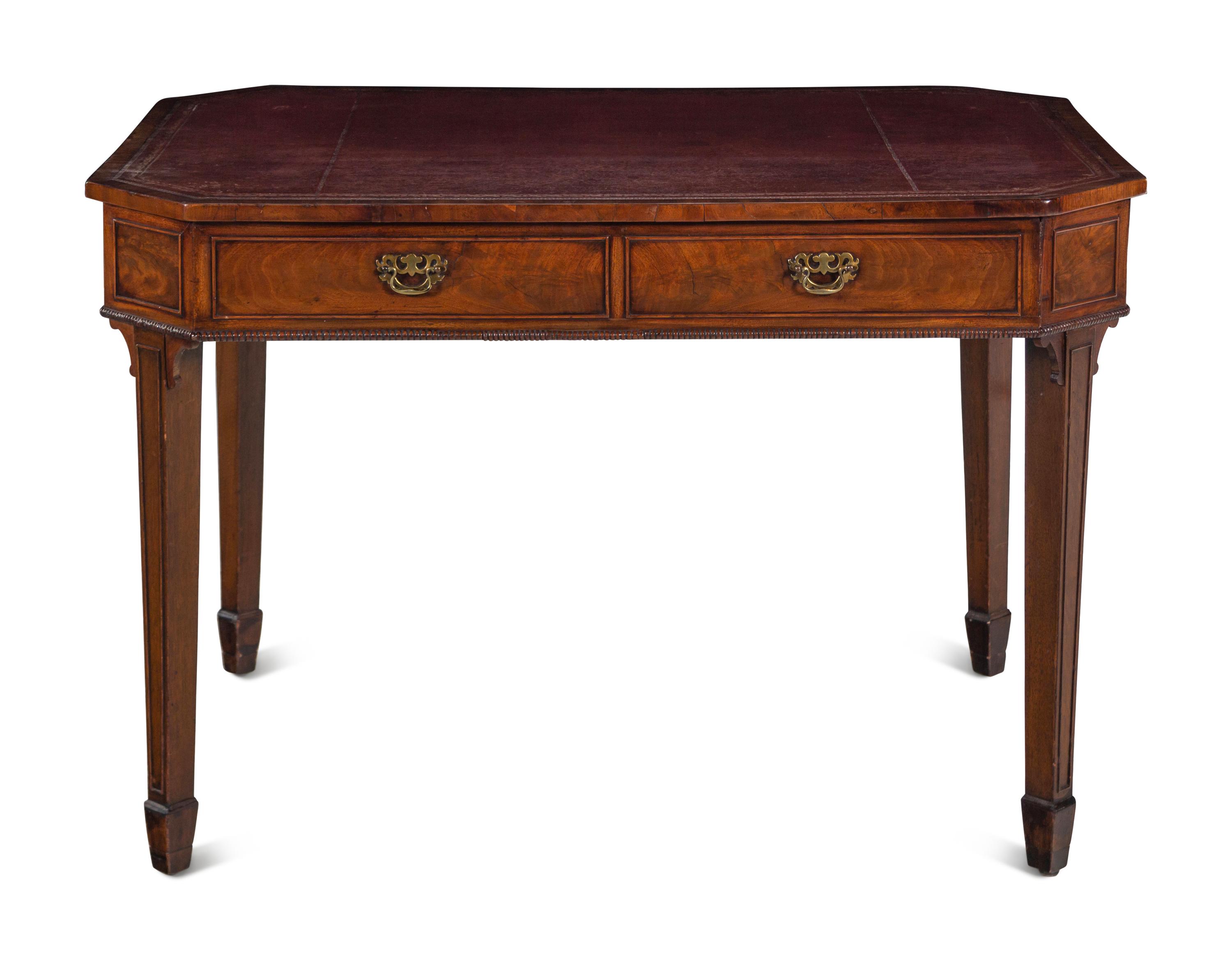 A George III Style Walnut Writing Table