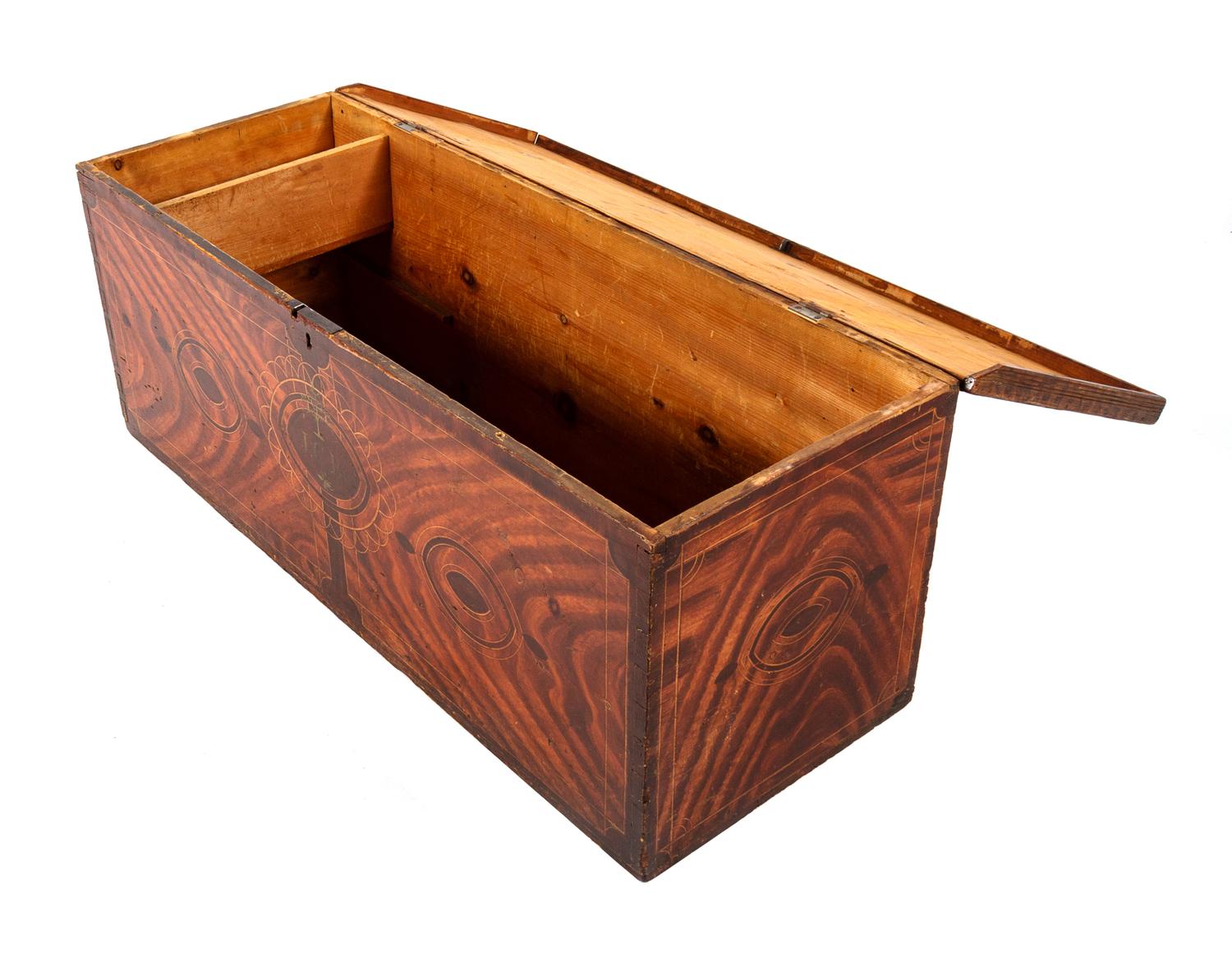 A Federal Grain-Painted Pine Blanket Chest