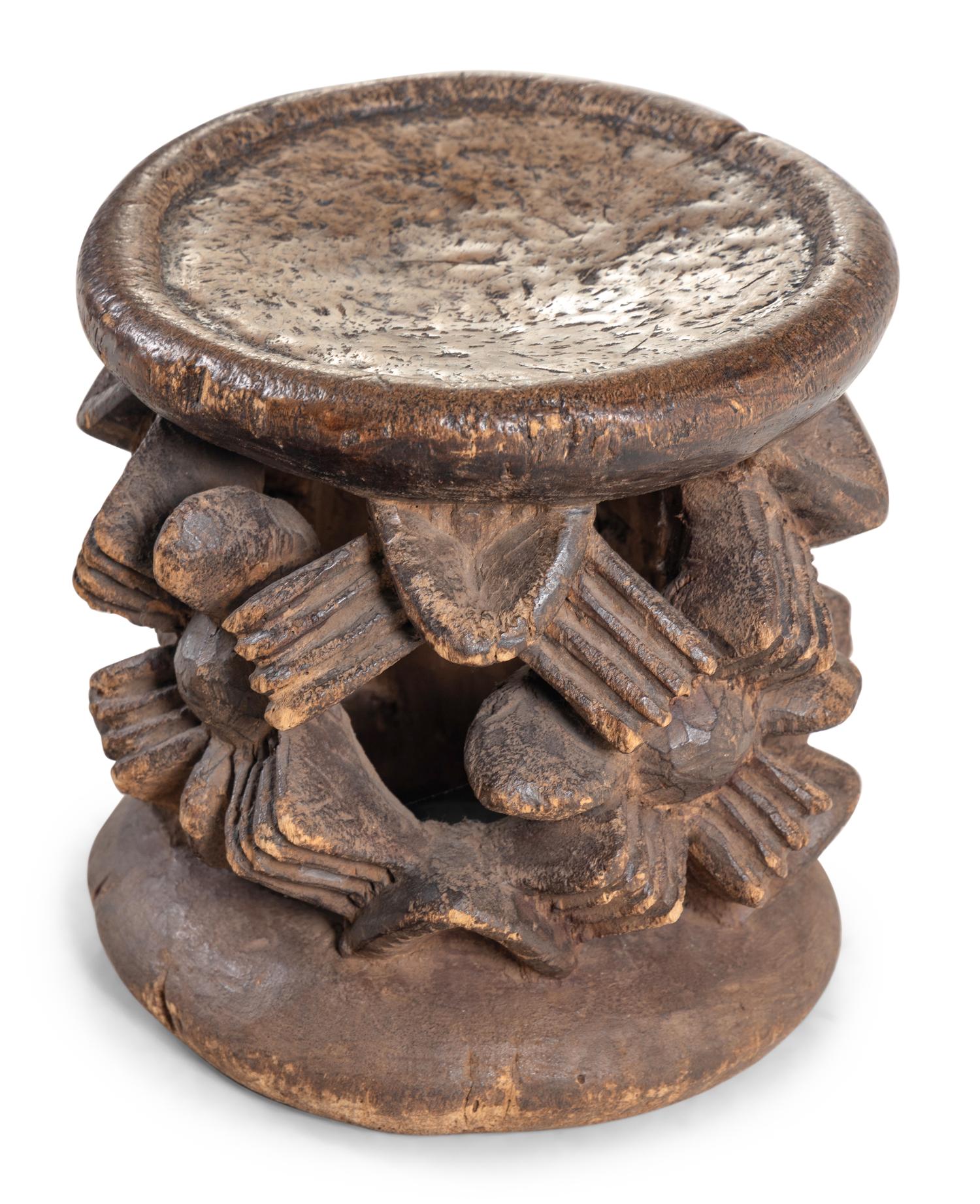 A Bamileke Carved Wood Stool