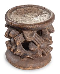 A Bamileke Carved Wood Stool
