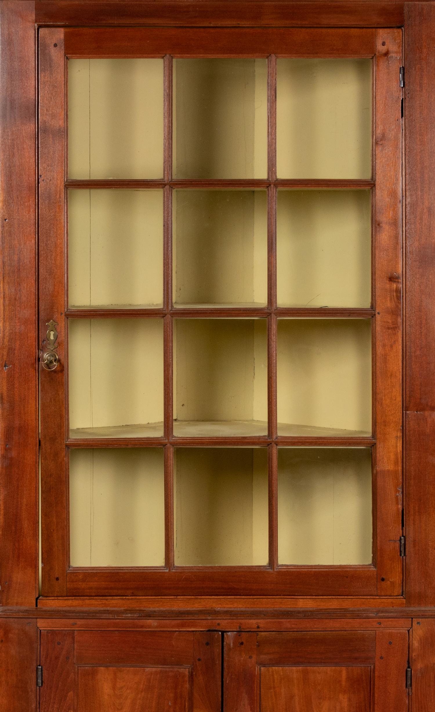 A Chippendale Cherrywood Corner Cupboard