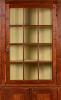 A Chippendale Cherrywood Corner Cupboard