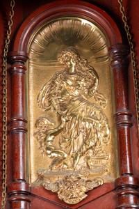 An Ansonia Hanging Antique Gilt Metal Mounted Wall Clock