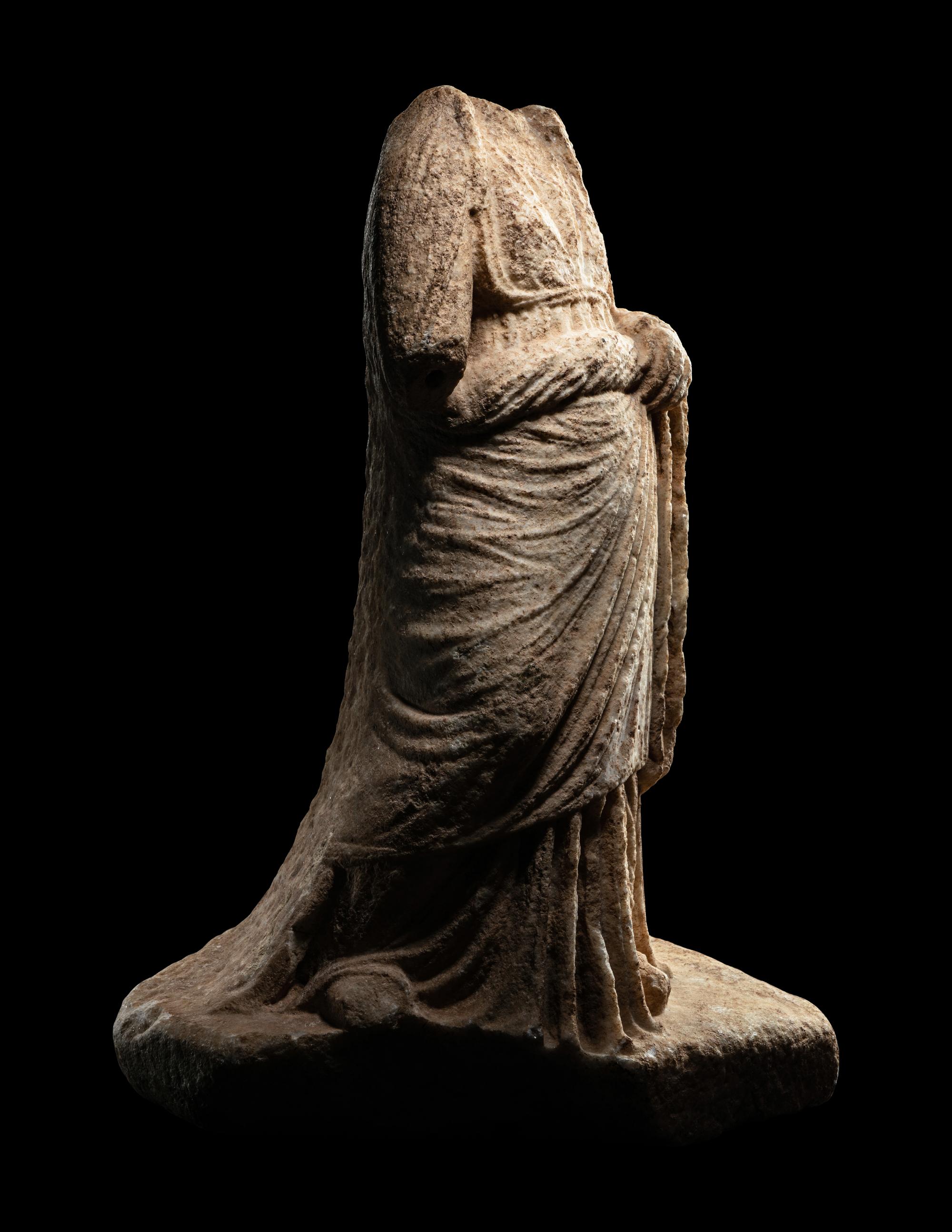 A Hellenistic Marble Statue of a Draped Woman
