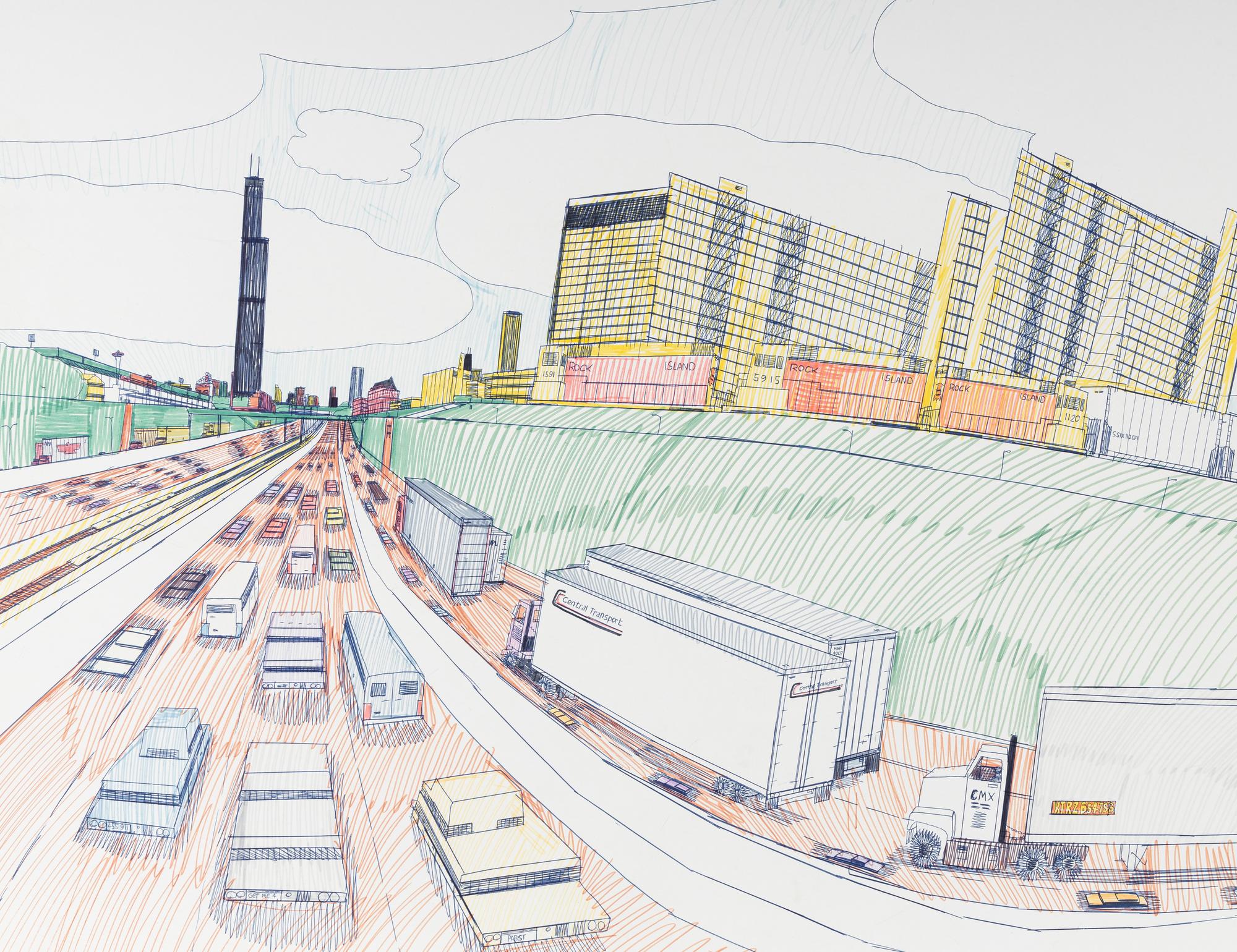 The Dan Ryan Expressway, 35th St ., 1988